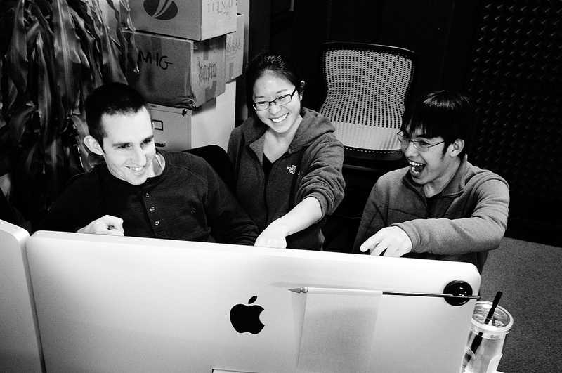 Three amazing engineers mugging for the camera